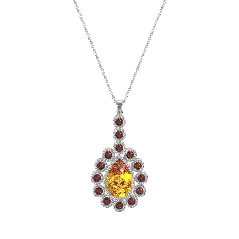 Art-Deco Tear Drop Necklace