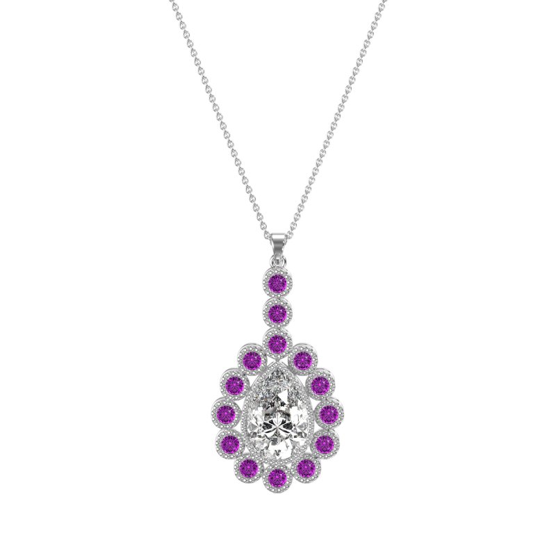 Art-Deco Tear Drop Necklace