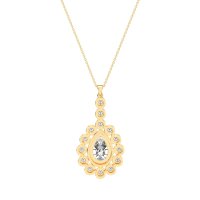 Art-Deco Tear Drop Necklace