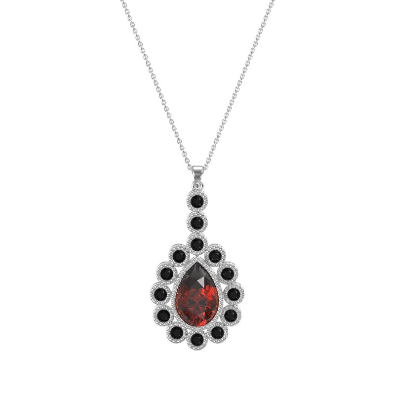 Art-Deco Tear Drop Necklace