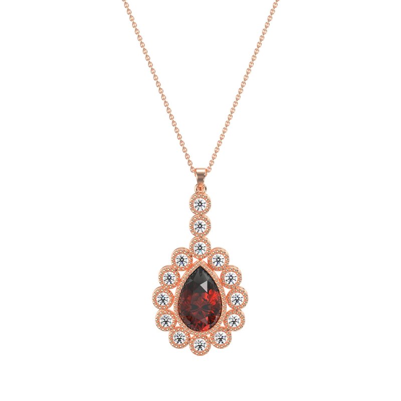 Art-Deco Tear Drop Necklace