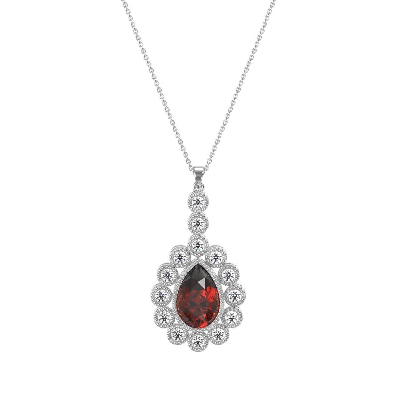 Art-Deco Tear Drop Necklace
