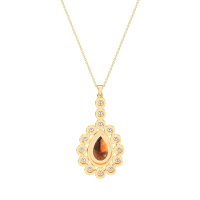 Art-Deco Tear Drop Necklace