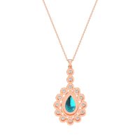 Art-Deco Tear Drop Necklace