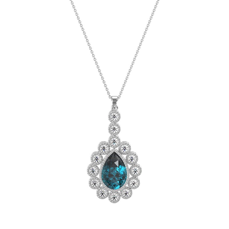 Art-Deco Tear Drop Necklace
