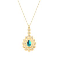Art-Deco Tear Drop Necklace