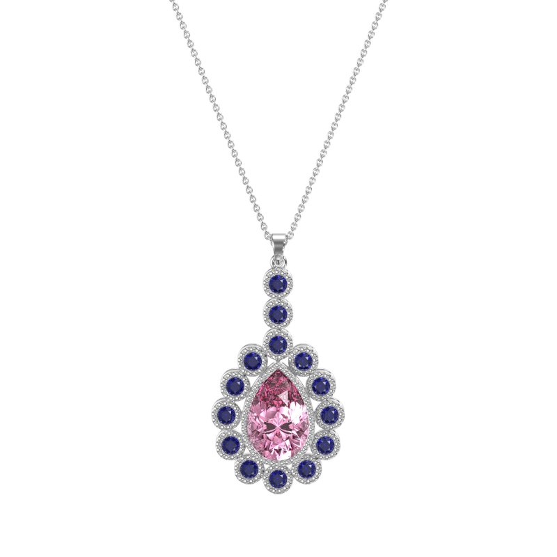 Art-Deco Tear Drop Necklace