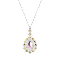 Art-Deco Tear Drop Necklace