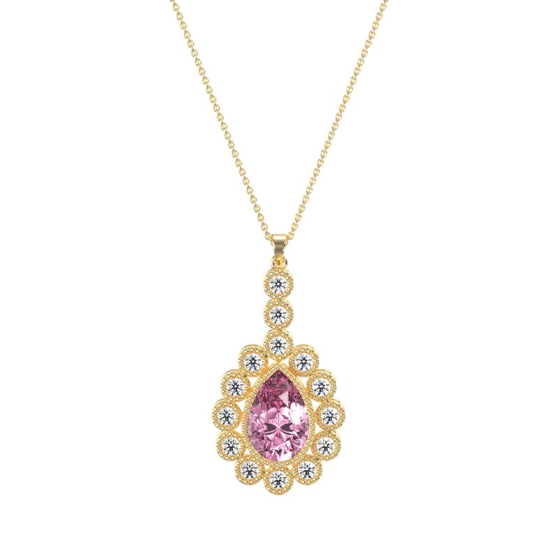 Art-Deco Tear Drop Necklace