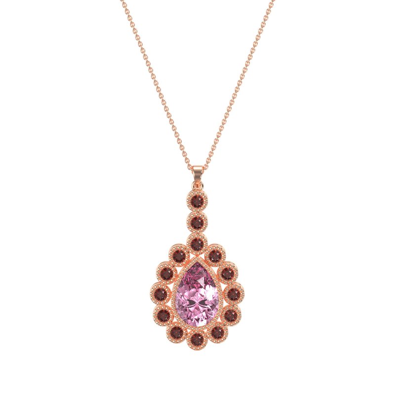Art-Deco Tear Drop Necklace