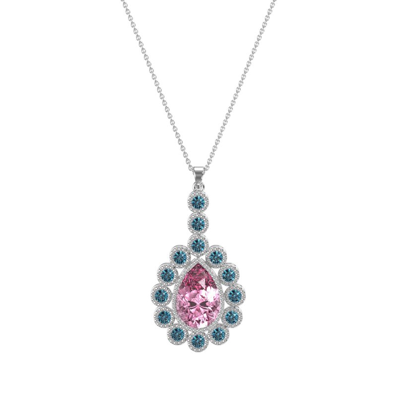 Art-Deco Tear Drop Necklace