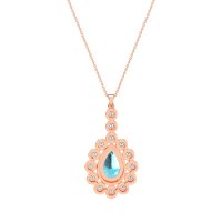 Art-Deco Tear Drop Necklace