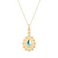 Art-Deco Tear Drop Necklace