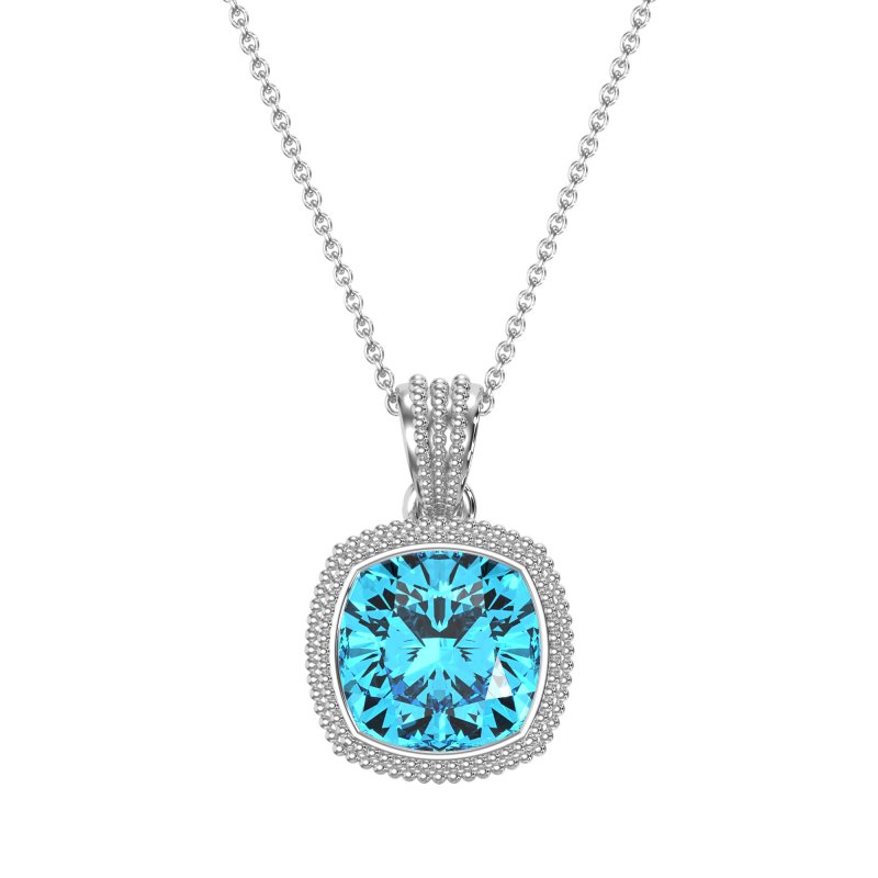 Art-Deco Cushion Necklace