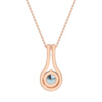 Modern Round Solitaire Necklace
