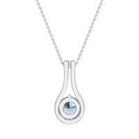 Modern Round Solitaire Necklace