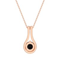 Modern Round Solitaire Necklace