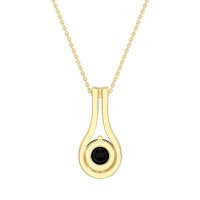 Modern Round Solitaire Necklace