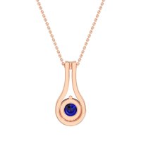 Modern Round Solitaire Necklace