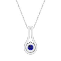Modern Round Solitaire Necklace