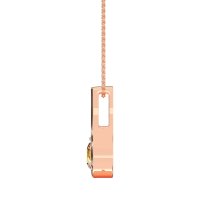 Modern Round Solitaire Necklace