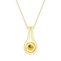 Modern Round Solitaire Necklace