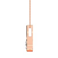 Modern Round Solitaire Necklace