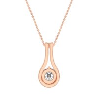 Modern Round Solitaire Necklace