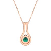 Modern Round Solitaire Necklace