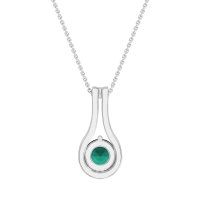 Modern Round Solitaire Necklace