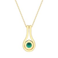 Modern Round Solitaire Necklace