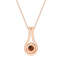 Modern Round Solitaire Necklace