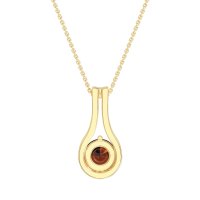 Modern Round Solitaire Necklace