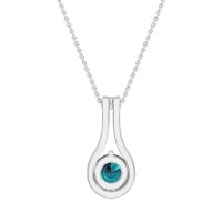 Modern Round Solitaire Necklace