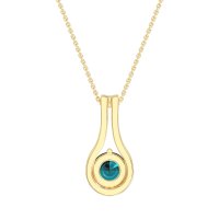 Modern Round Solitaire Necklace