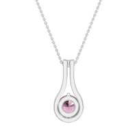 Modern Round Solitaire Necklace