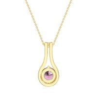 Modern Round Solitaire Necklace