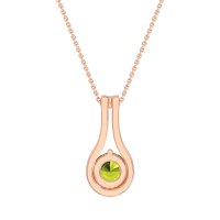 Modern Round Solitaire Necklace