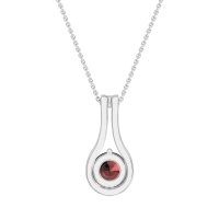 Modern Round Solitaire Necklace