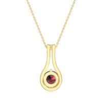 Modern Round Solitaire Necklace