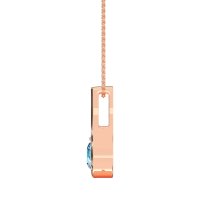 Modern Round Solitaire Necklace