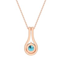 Modern Round Solitaire Necklace