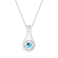 Modern Round Solitaire Necklace
