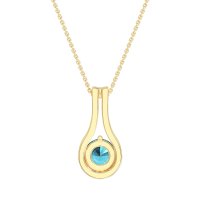 Modern Round Solitaire Necklace