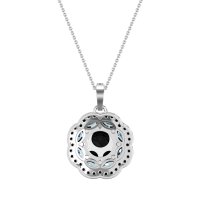 Flower Marquise Halo Necklace