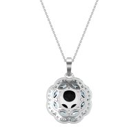 Flower Marquise Halo Necklace