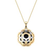 Flower Marquise Halo Necklace