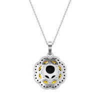 Flower Marquise Halo Necklace