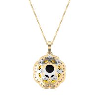Flower Marquise Halo Necklace