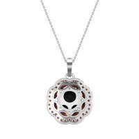 Flower Marquise Halo Necklace
